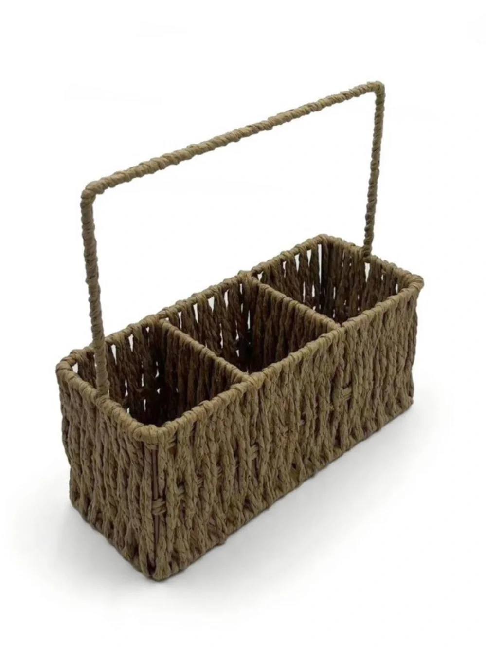 Natural Divided Caddy/ Basket with Handle, Target Bullseye Playground 2026